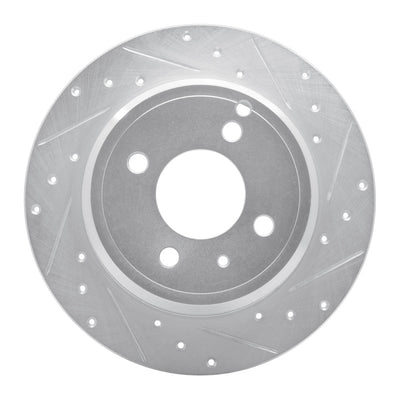 R1 93-95 Volvo 850 Rear Right Drilled & Slotted Silver Brake Rotor