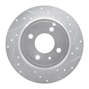 R1 93-95 Volvo 850 Rear Right Drilled & Slotted Silver Brake Rotor
