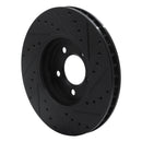 R1 00-06 Ford Thunderbird Front Left Drilled & Slotted Black Brake Rotor