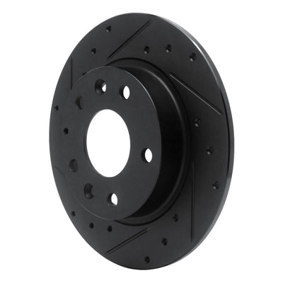 R1 14-25 Mazda 3 Sport Rear Drilled & Slotted Black Brake Rotor Set