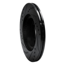 R1 87-90 Acura Legend Front Right Drilled & Slotted Black Brake Rotor