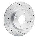 R1 07-14 Nissan Cube Front Drilled & Slotted Silver Brake Rotor Set