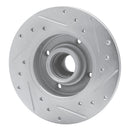 R1 85-02 Volkswagen CORRADO Rear Left Drilled & Slotted Silver Brake Rotor