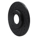R1 63-86 Ford Cortina Front Left Drilled & Slotted Black Brake Rotor
