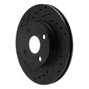 R1 92-95 Toyota Paseo Front Left Drilled & Slotted Black Brake Rotor