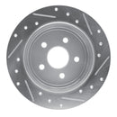 R1 88-95 Chrysler Daytona Rear Left Drilled & Slotted Silver Brake Rotor