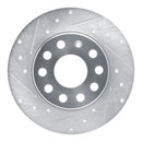 R1 18-25 Audi Q2 Rear Drilled & Slotted Silver Brake Rotor Set