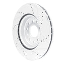 R1 22-25 Jeep Grand Cherokee Front Left Drilled & Slotted Silver Brake Rotor