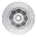 R1 01-02 Chevrolet Express 3500 Front Right Drilled & Slotted Silver Brake Rotor