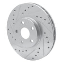 R1 87-91 Lexus ES250 Front Left Drilled & Slotted Silver Brake Rotor