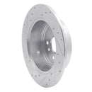 R1 08-13 Toyota Highlander Rear Right Drilled & Slotted Silver Brake Rotor