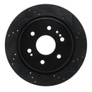 R1 19-25 Cadillac Escalade Front & Rear Drilled & Slotted Black Brake Rotor Set