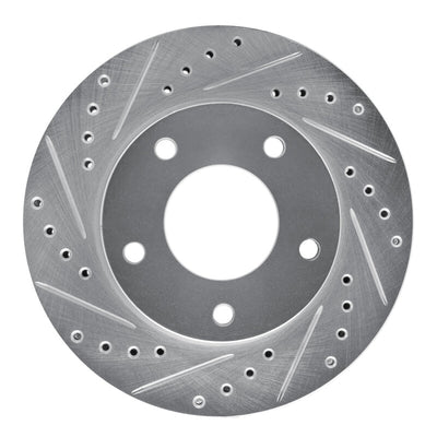 R1 69-78 Cadillac Eldorado Rear Left Front Left Drilled & Slotted Silver Brake Rotor
