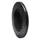 R1 93-02 Mercedes-Benz SL600 Rear Right Drilled & Slotted Black Brake Rotor