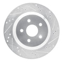 R1 04-07 Ford Freestar Rear Right Drilled & Slotted Silver Brake Rotor