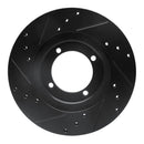 R1 92-98 Hyundai Elantra Front Right Drilled & Slotted Black Brake Rotor
