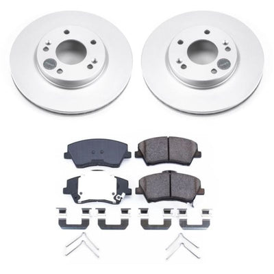 Power Stop 2017 Hyundai Ioniq Front & Rear Z17 Evolution Geomet Coated Brake Kit