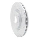 R1 07-14 Ford Mustang Front Right Drilled & Slotted Silver Brake Rotor