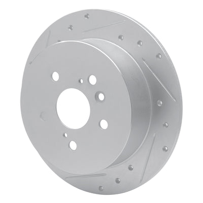R1 09-15 Toyota Venza Front & Rear Drilled & Slotted Silver Brake Rotor Set