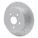 R1 09-15 Toyota Venza Front & Rear Drilled & Slotted Silver Brake Rotor Set