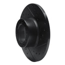R1 73-85 Mercedes-Benz 230 Front Right Drilled & Slotted Black Brake Rotor