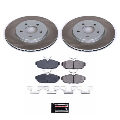 Power Stop 05-10 Ford Mustang Front and Rear Semi-Coated Rotor Kit