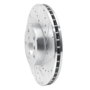 R1 07-19 BMW X5 Front Right Drilled & Slotted Silver Brake Rotor