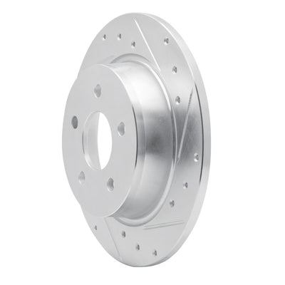 R1 16-23 Mazda CX-9 Rear Drilled & Slotted Silver Brake Rotor Set