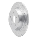 R1 06-11 Mercedes-Benz B200 Rear Right Drilled & Slotted Silver Brake Rotor