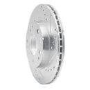 R1 87-93 Mercedes-Benz 190E Front Right Drilled & Slotted Silver Brake Rotor