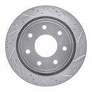 R1 12-14 Ford F-150 RWD Rear Right Drilled & Slotted Silver Brake Rotor