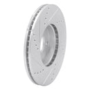 R1 16-25 Mazda 2 (Mexico) Front Right Drilled & Slotted Silver Brake Rotor