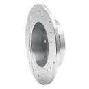 R1 81-85 Mazda RX-7 Rear Left Drilled & Slotted Silver Brake Rotor