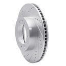R1 03-23 Toyota FJ Cruiser Front Left Drilled & Slotted Silver Brake Rotor