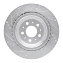 R1 17-25 Tesla Model 3 Rear Right Drilled & Slotted Silver Brake Rotor