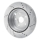 R1 13-20 Subaru WRX Rear Drilled & Slotted Silver Brake Rotor Set w/Optimum OE Pads and Hardware