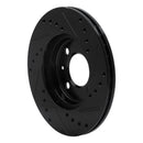 R1 86-08 Volkswagen DERBY (Mexico) Front Left Drilled & Slotted Black Brake Rotor