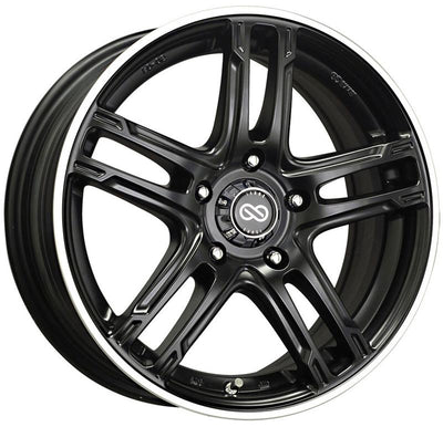 Enkei FD-05 17X7 5x112 50mm Offset 72.62mm Bore Black Machined Wheel (MOQ 40)