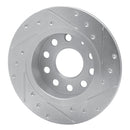 R1 10-19 Audi A3 Front & Rear Drilled & Slotted Silver Brake Rotor Set