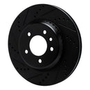 R1 20-25 Land Rover Defender 110 Rear Left Drilled & Slotted Black Brake Rotor