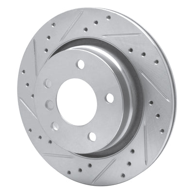 R1 99-06 BMW 323i Rear Drilled & Slotted Silver Brake Rotor Set
