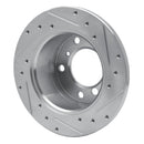 R1 02-18 Dodge Sprinter 3500 Rear Left Drilled & Slotted Silver Brake Rotor