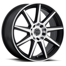 Raceline 144M Storm 17x7.5in / 5x100/5x114.3 BP / 40mm Offset / 72.62mm Bore- Black & Machined Wheel