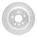 R1 16-25 Honda Pilot Rear Drilled & Slotted Silver Brake Rotor Set