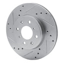 R1 15-20 Honda Fit (Mexico) Front Left Drilled & Slotted Silver Brake Rotor