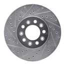 R1 99-03 Ford Windstar Front Left Drilled & Slotted Silver Brake Rotor