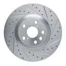 R1 13-20 Lexus RC350 Front & Rear Drilled & Slotted Silver Brake Rotor Set