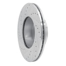 R1 06-13 BMW 128I Front Right Drilled & Slotted Silver Brake Rotor