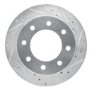 R1 99-25 Chevrolet Express 3500 Rear Right Drilled & Slotted Silver Brake Rotor