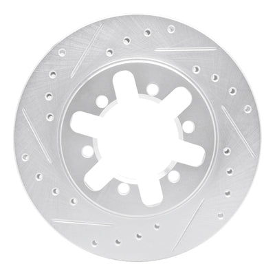 R1 82-85 Nissan 720 DATSUN Front Left Drilled & Slotted Silver Brake Rotor